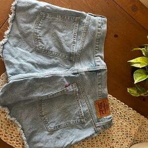 Levi's 501 Light Blue Denim Shorts